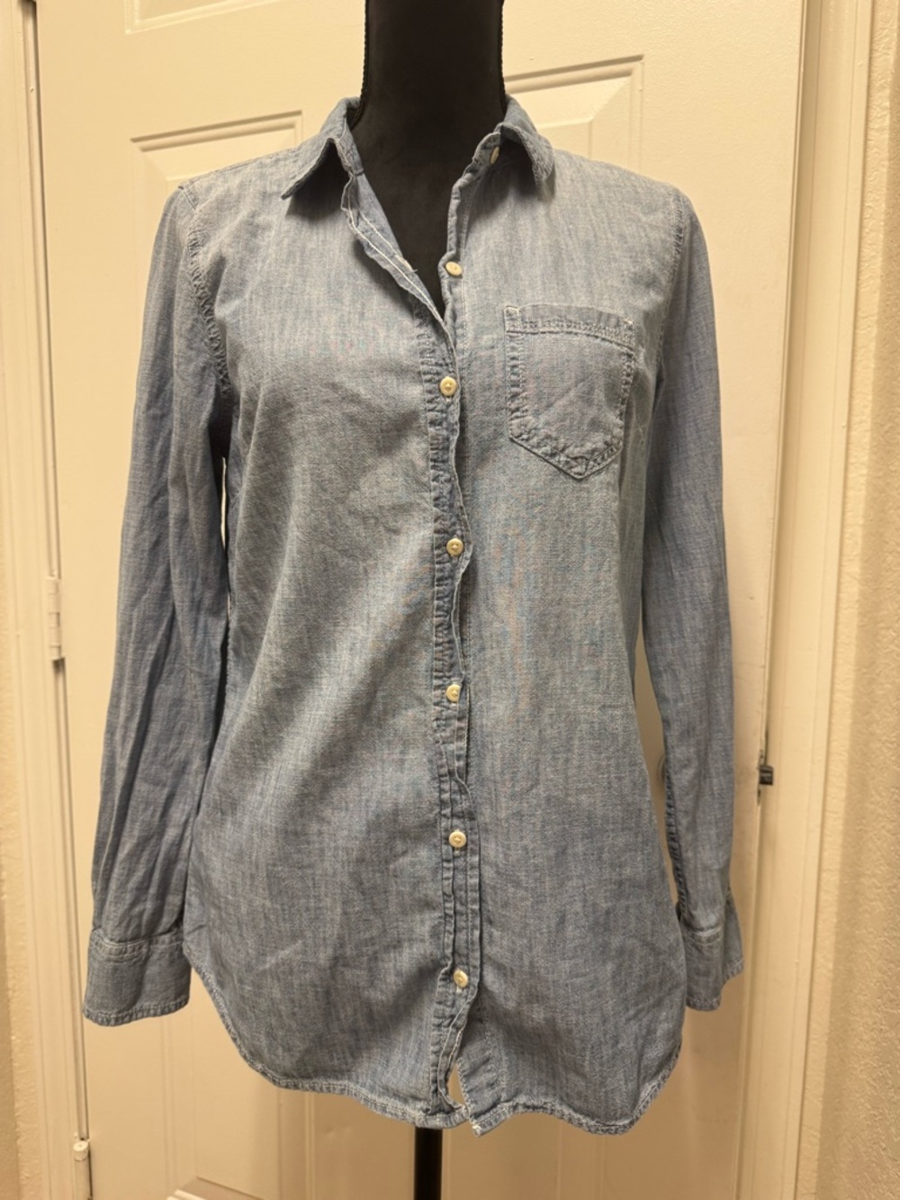 GAP Light Blue Denim Shirt with Navy Label